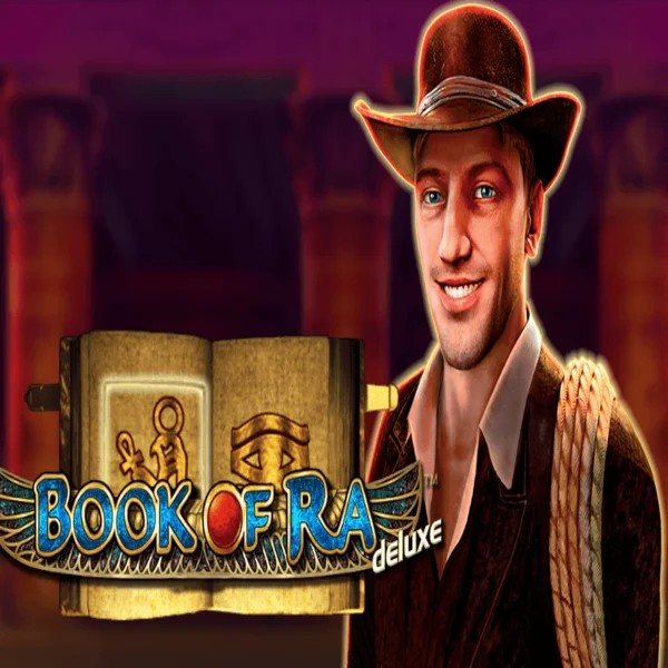 Book of Ra Deluxe logo by Novomatic Red Casino