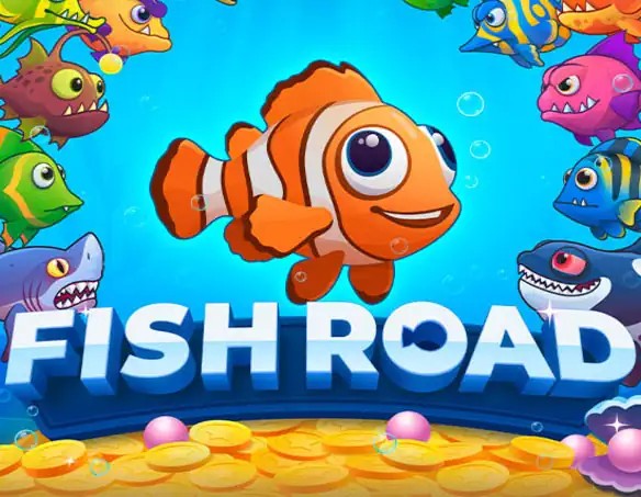Fish Road slot logo by InOut at Red Casino